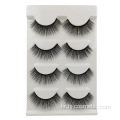 3D Siberian Mink False Strip Lashes 상위 학년 재료 전체 판매 맞춤형 박스 패키지